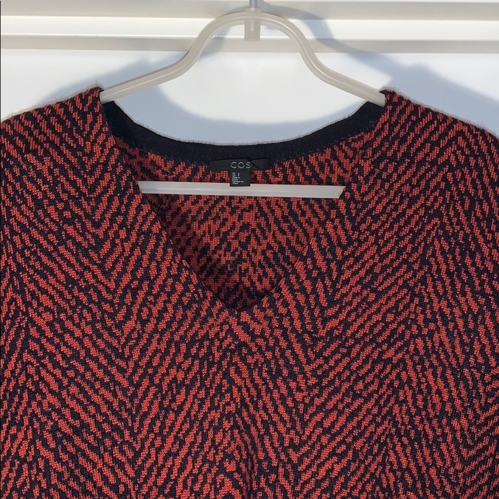 Red and black COS sweater dress